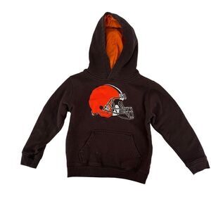 Cleveland Browns Youth Hoodie Boys Size L 7 NFL Team Apparel Embroidered Kid Top